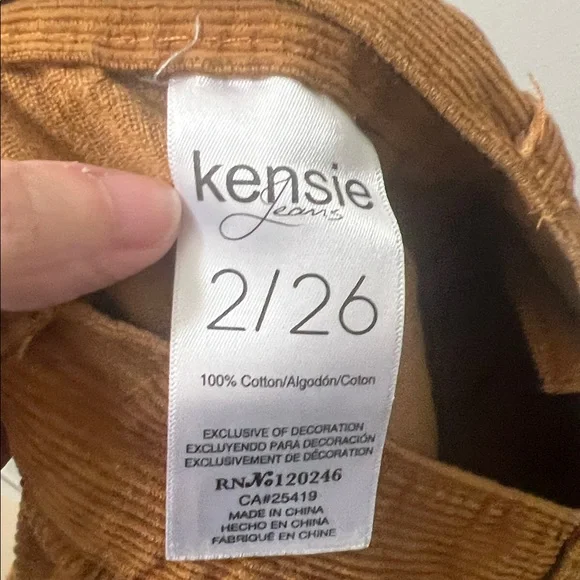 EUC Kensie Camel colored Corduroy Skirt - Picture 4 of 4